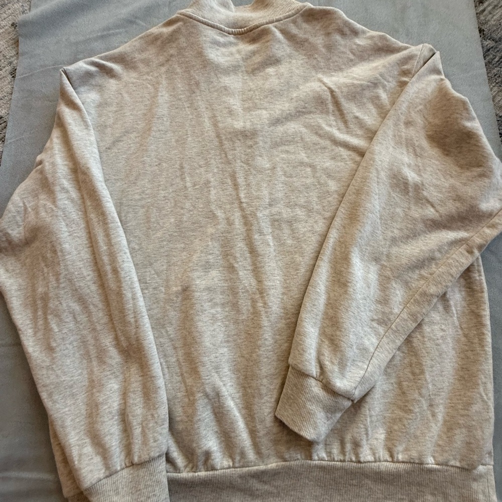 Daily Ritual Oatmeal Quarter Zip - Picture 8 of 10